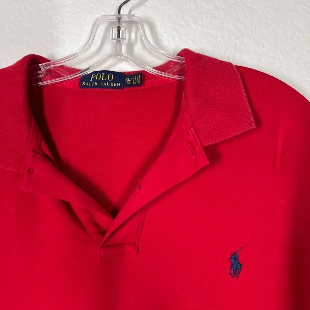 Polo Ralph Lauren Red Golf Shirt Short Sleeve Preppy XL